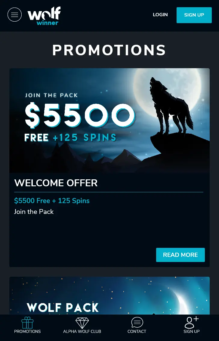 wolf winner casino promotions